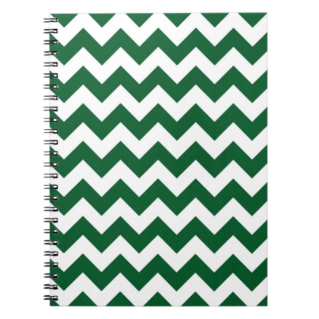 Green and White Zigzag Notebook (Front)