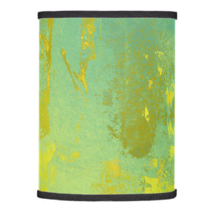 Green and Yellow Abstract Art Lamp Shade