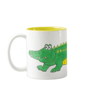 Green and Yellow Alligator Gator Mug