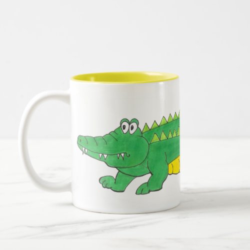 Green and Yellow Alligator Gator Mug