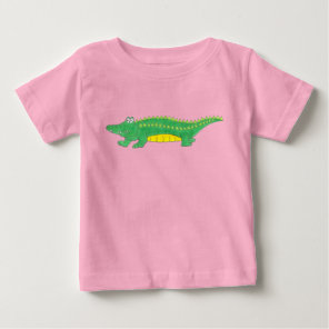 Green and Yellow Alligator Gator Tee