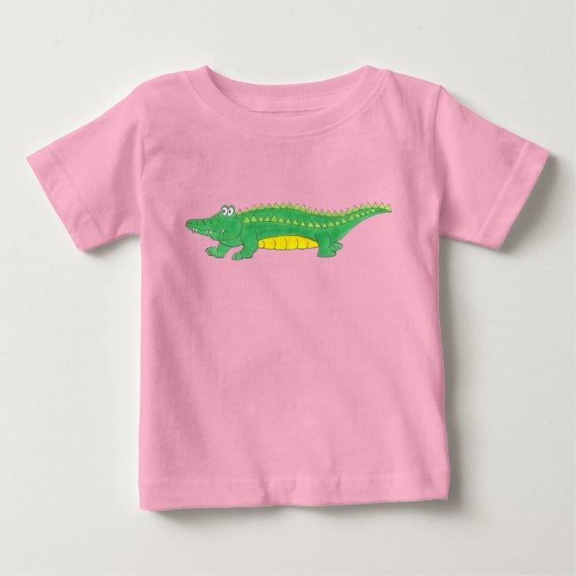 Green and Yellow Alligator Gator Tee (Front)
