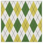 Green and Yellow Argyle Pattern Fabric