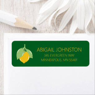 Green and Yellow Bold Citrus Lemon Label