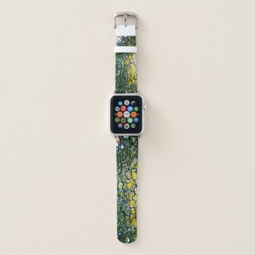 Green and Yellow Camouflage  Apple Watch Band