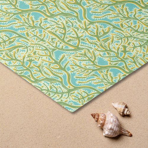 Green and Yellow Coral Reef Tissue Paper