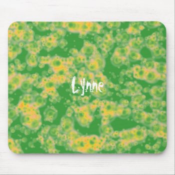 Green And Yellow Design - Personalize Mouse Pad by Lynnes_creations at Zazzle