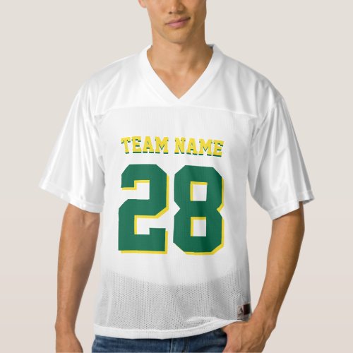 Green and Yellow Football Sports Team Jersey