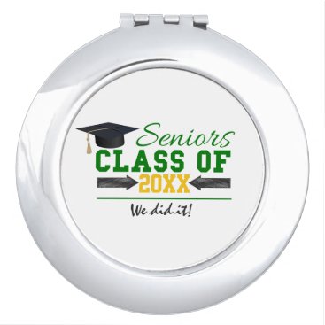 Green and Yellow Graduation Gear Compact Mirror