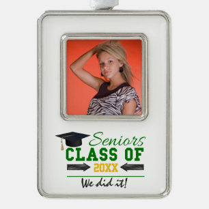 Green and Yellow Graduation Gear Ornament