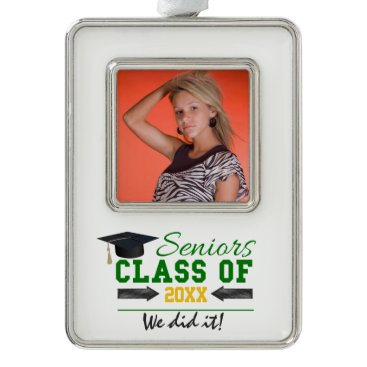 Green and Yellow Graduation Gear Ornament