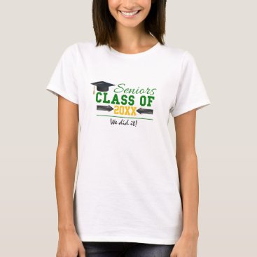 Green and Yellow Graduation Gear T-Shirt