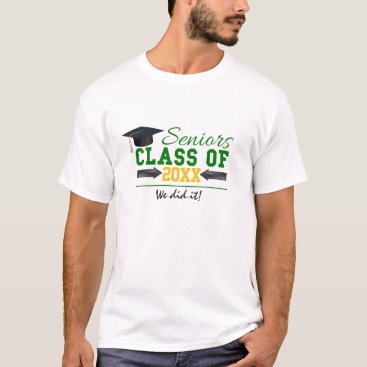 Green and Yellow Graduation Gear T-Shirt