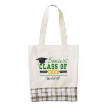 Green and Yellow Graduation Gear Zazzle HEART Tote Bag