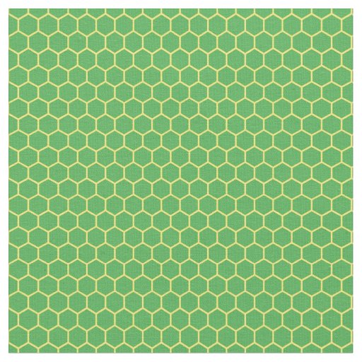 Green and yellow honeycomb style fabric
