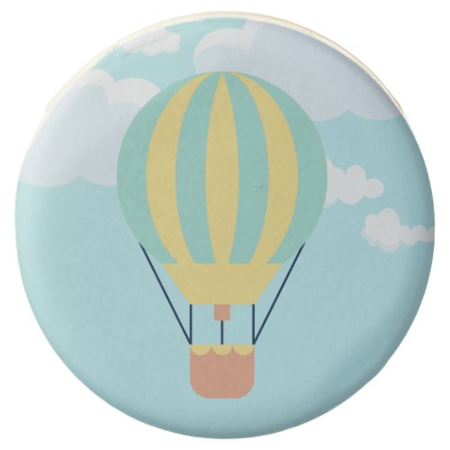Green and Yellow Hot air balloon in the Sky  Chocolate Covered Oreo