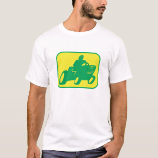 Green and Yellow Lawnmower Racer T-Shirt