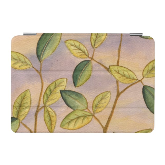Green and Yellow Leaves on Sunset Background iPad Mini Cover (Horizontal)