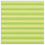 [ Thumbnail: Green and Yellow Lines Pattern Fabric ]