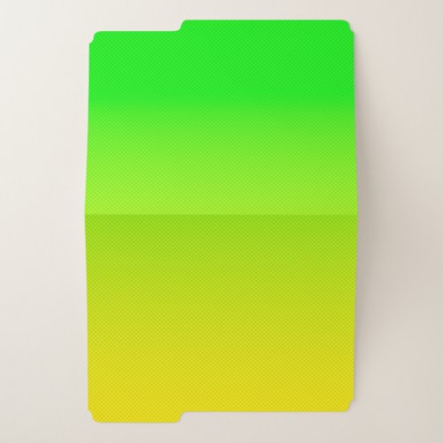 Green and yellow neon gradient file folder