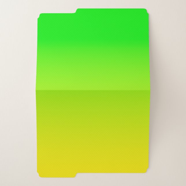 Green and yellow neon gradient file folder (Outside Left)