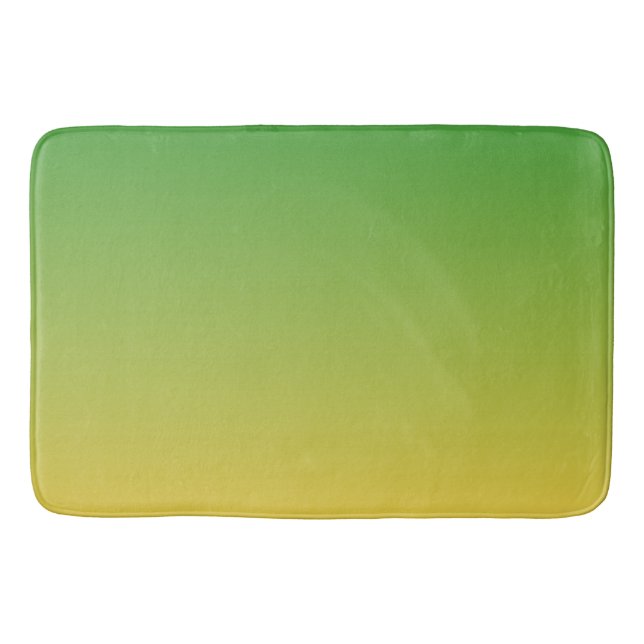 Green and yellow ombre bath mat (Front)