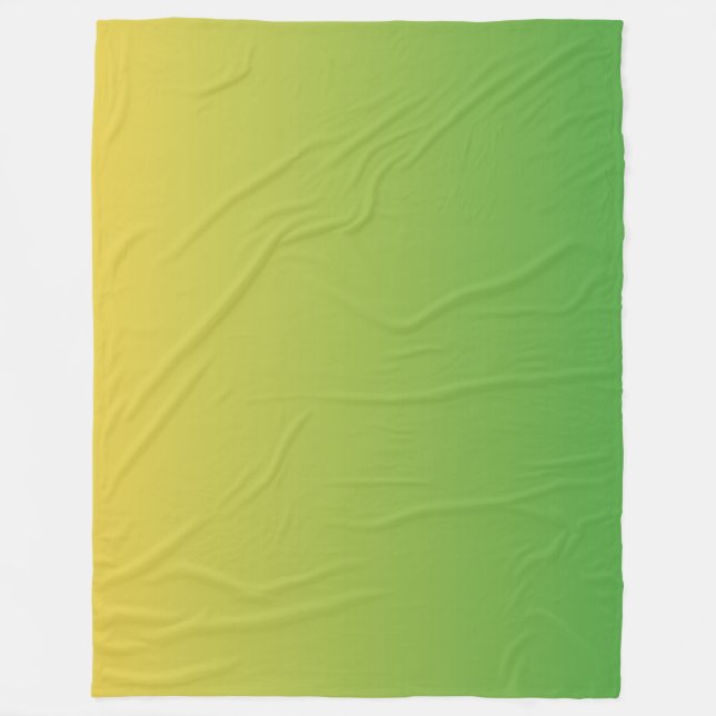 Green and yellow ombre fleece blanket (Front)
