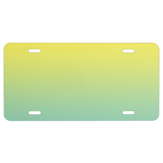 “Green And Yellow Ombre” License Plate