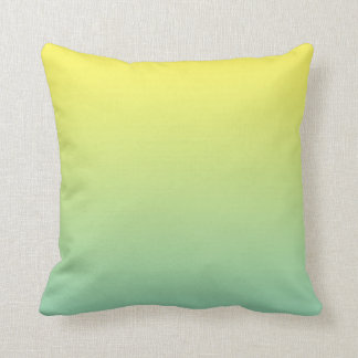 “Green And Yellow Ombre” Throw Pillow