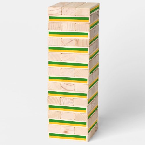 Green and yellow Outdoor Giant Topple Tower Game
