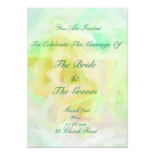 Green Yellow Wedding Invitations 9