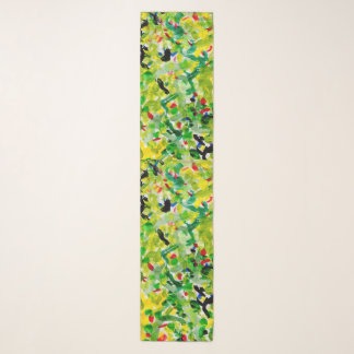 Green and yellow spring scarf