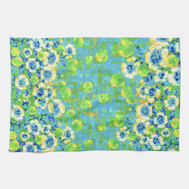 Green and Yellow Summer Kitchen Towel (Horizontal)