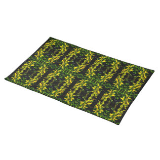 Green and Yellow Tapestry Pattern Cloth Placemat