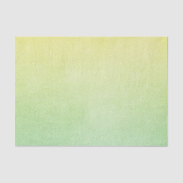 Green and Yellow Water Color Tissue Paper (Front)