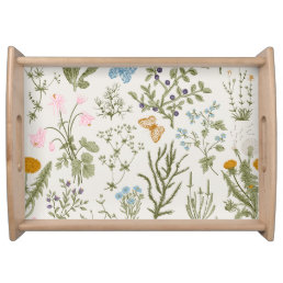 Green and Yellow Wildflower  Serving Tray