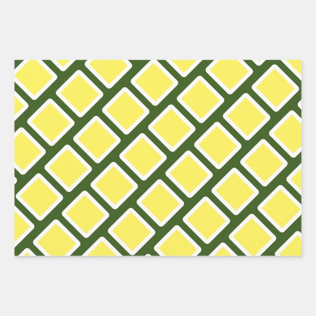 Green and yellow wrapping paper sheets (Front)