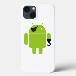 Green Android Robot Pirate iPhone 13 Case