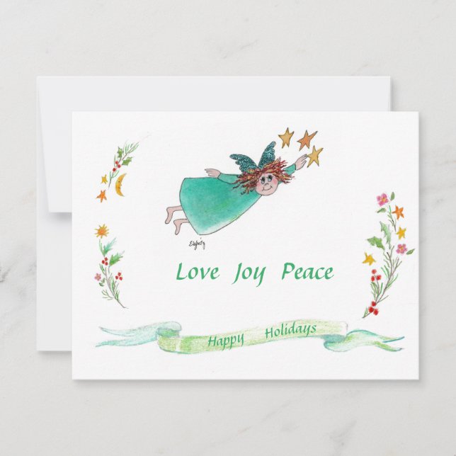 Green Angel, Garlands and Holiday Banner (Front)