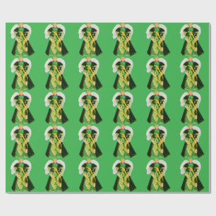 Green Angel Green Wrapping Paper