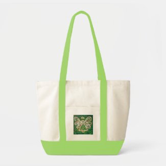 Green Angel Tote Bag