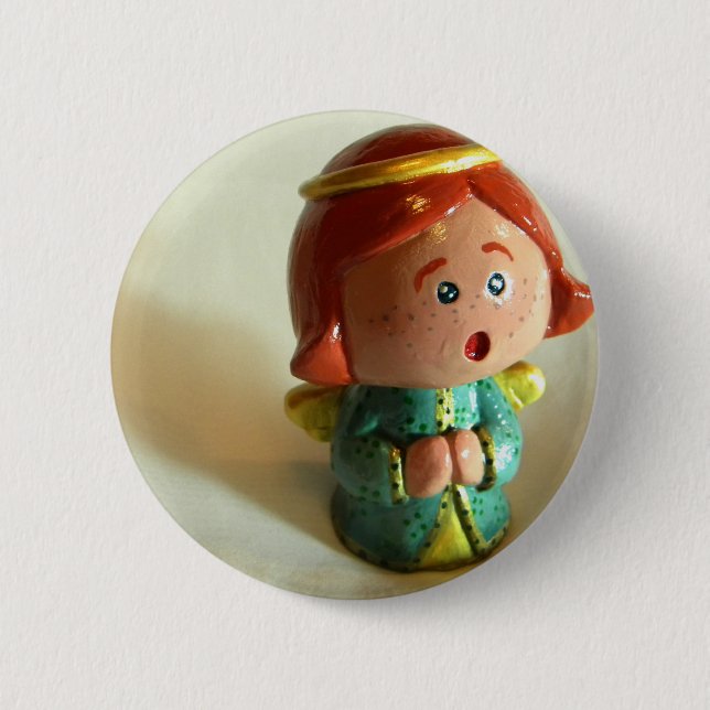 Green Angel V Button (Front)