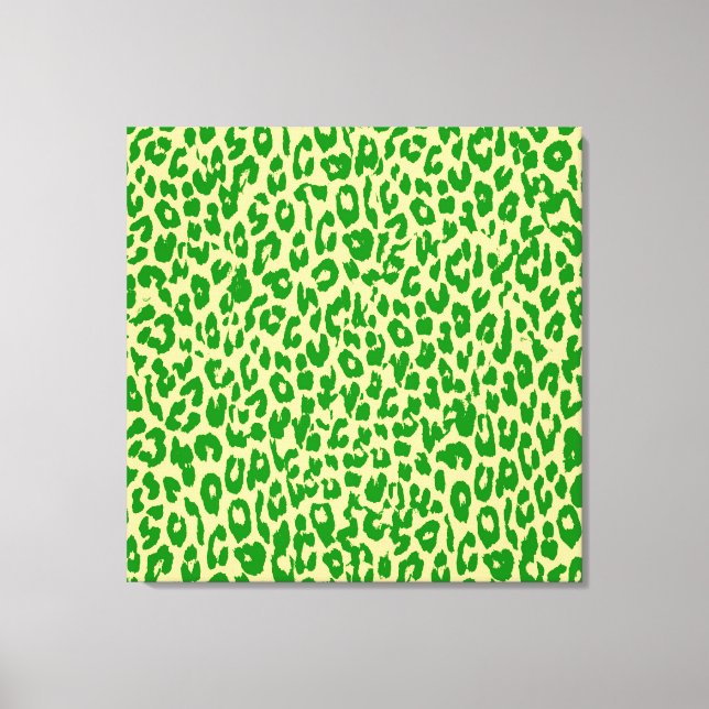 Green Animal Print Skin Of Leopard - Fine Art (Front)