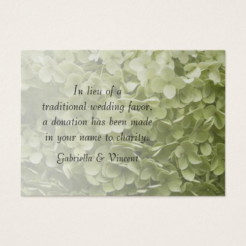 Annabelle Hydrangea Wedding Charity Favor Card Business Card Templates