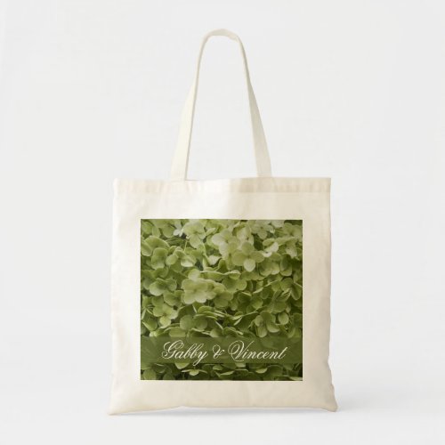 Green Annabelle Hydrangea Wedding Tote Bag