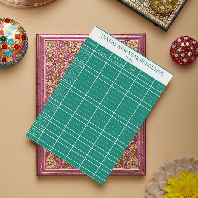 Green Annual New Year Budgeting Notepad (Creator Uploaded)