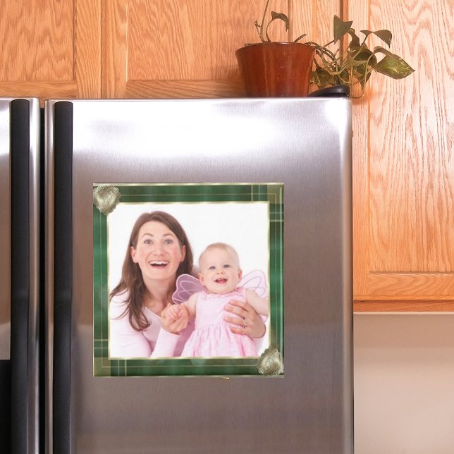 Green Antique Frame Add Your Photo Here Magnet (Green Antique Frame Add Your Photo Here Magnet)