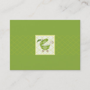 Green Apple Baby Carriage Information Card
