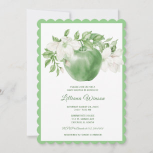 Green Apple Baby Shower Invitations