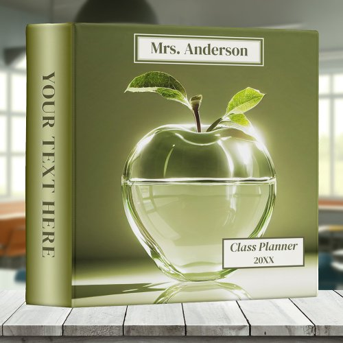 Green Apple Back to School Teacher Binder